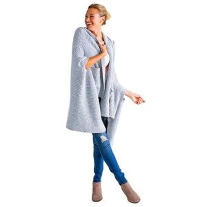 Softies Marshmallow Hooded Shawl with Arm Slots Size OS
